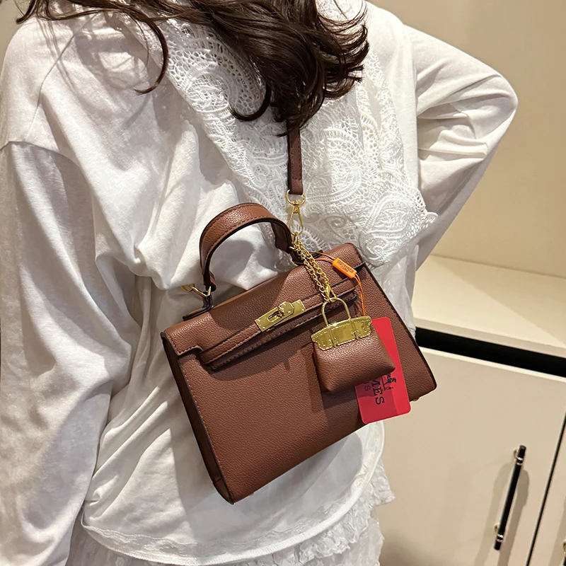 حقيبة يد نسائية من سلسلة Grandeur الراقية حقيبة كتف جلدية كلاسيكية فاخرة #1