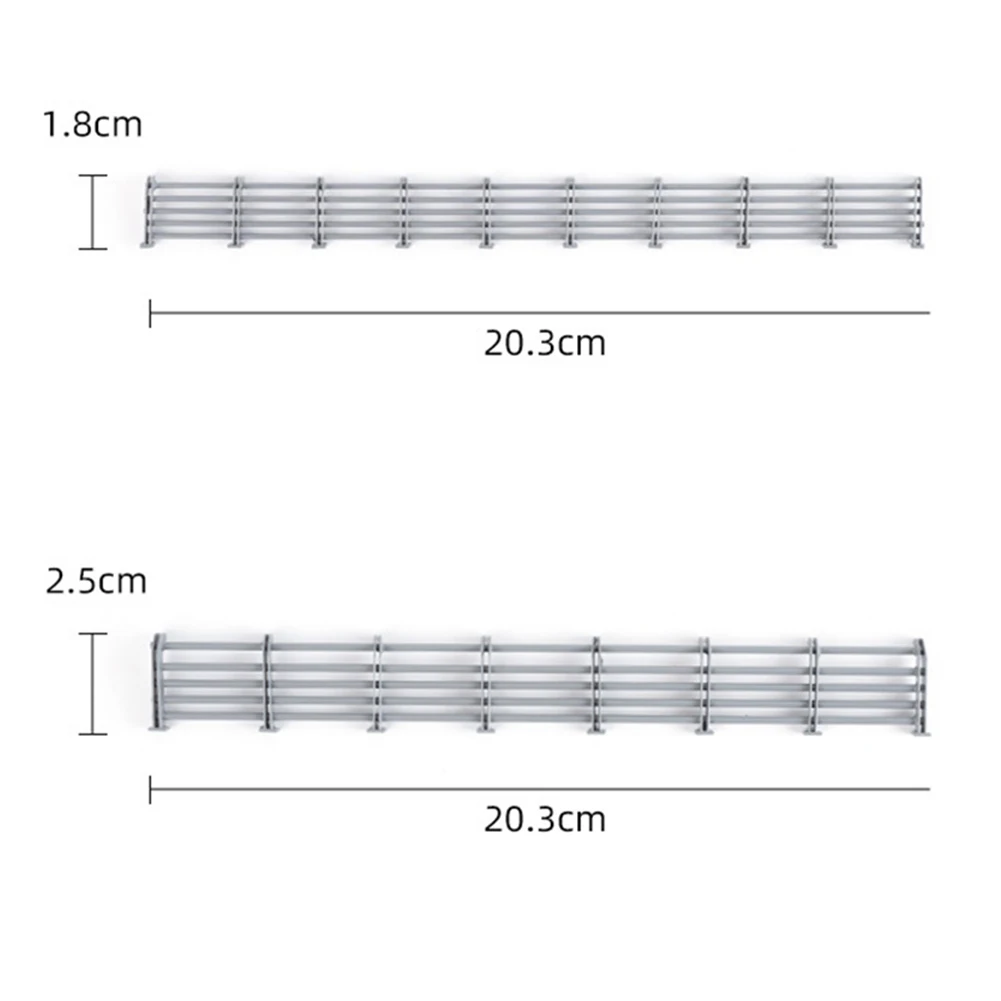 N Scale Road Guardrail Model Silver Gray Green For Train Set Layouts Garden Decoration Scene Building DIY Craft Supplies 1 64 1