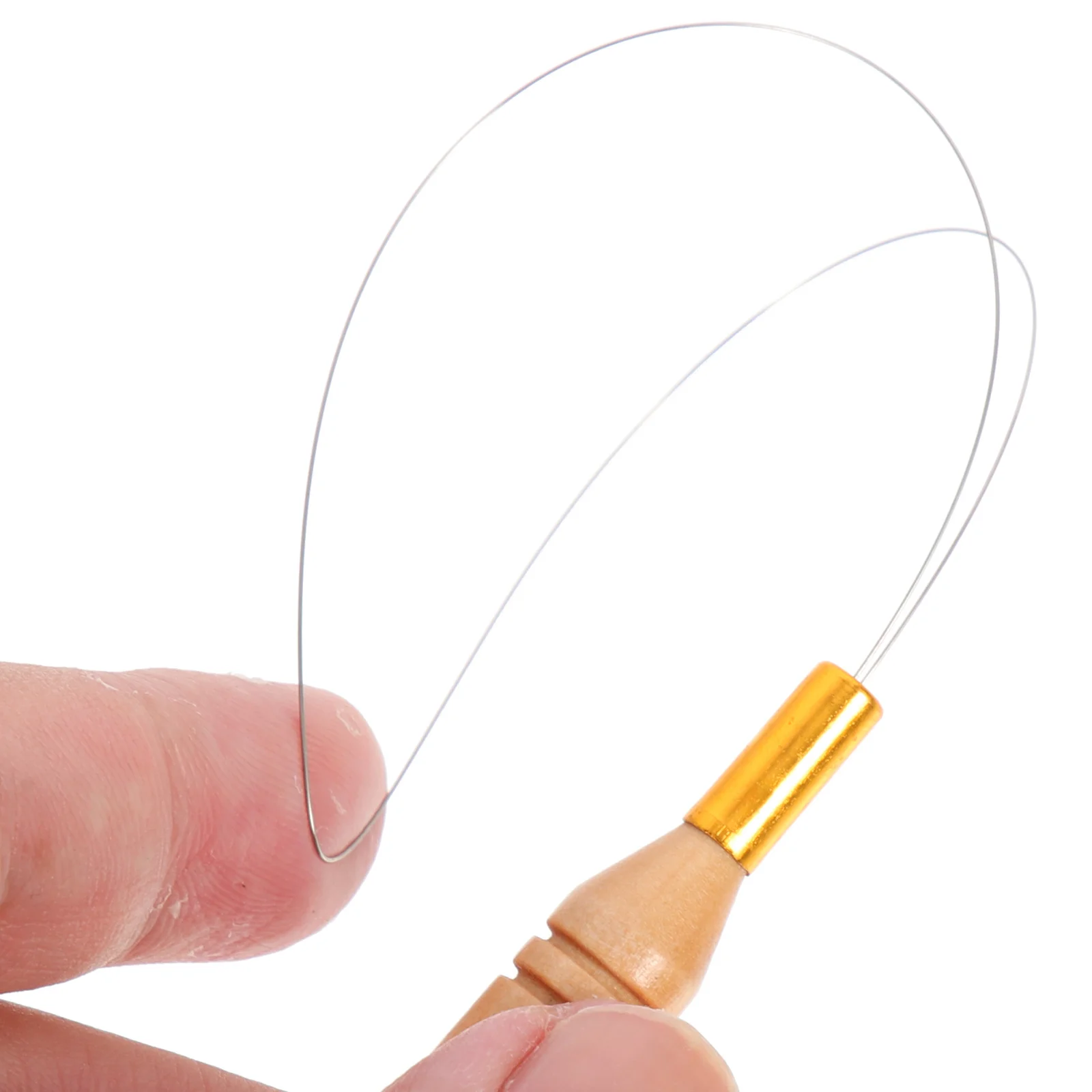 

3pcs Wooden Handle Threader Bead Tools Light Brown Sewing Needle DIY Bracelet Necklace Anklet Making Craft Apparatus Embroidery