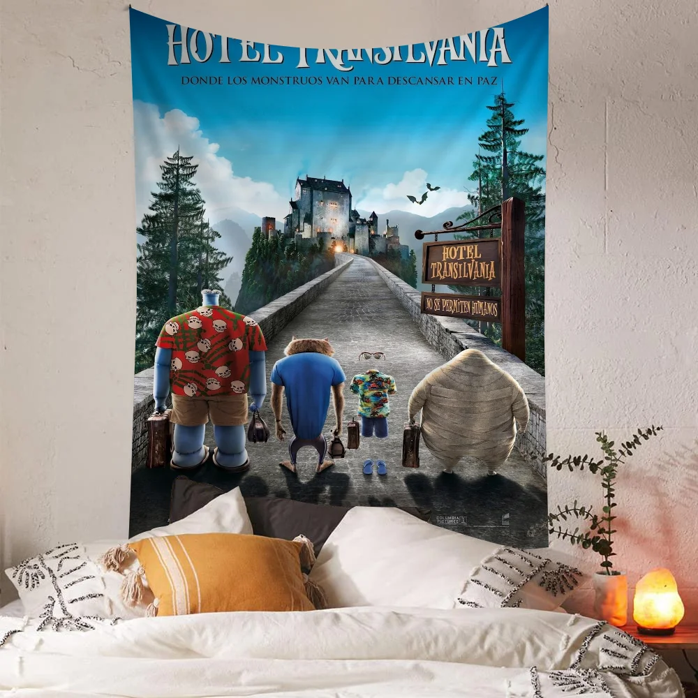 H-Hotel T-Transylvania Movie Anime Tapestry Art Science Fiction Room Home Decor Wall Art Decor