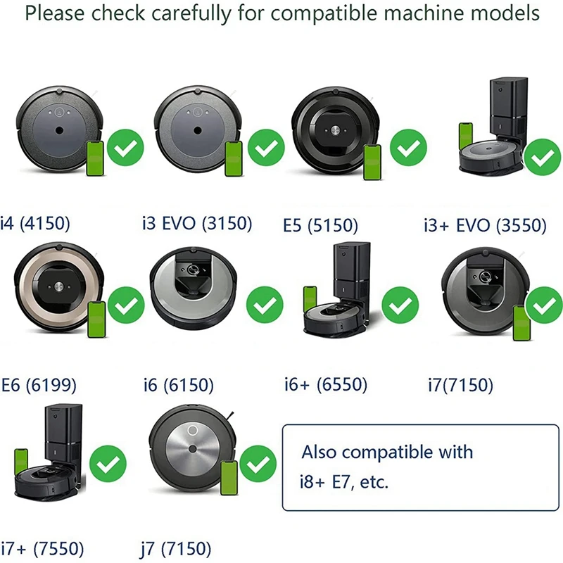 ملحقات الأجهزة المنزلية البلاستيكية لـ Irobot Roomba I7 I7+ I3 I3+ I4 I4+ I6 I6+ I8 I8+ E5 E6 E7 & J7 J7+ مكنسة كهربائية