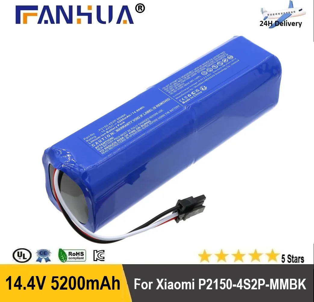 

For Dreame P2150-4S2P-MMBK Vacuum Cleaner,Ultra High Capacity, Replacement for Xiaomi P2150-4S2P-MMBK Vacuum Cleaner Battery