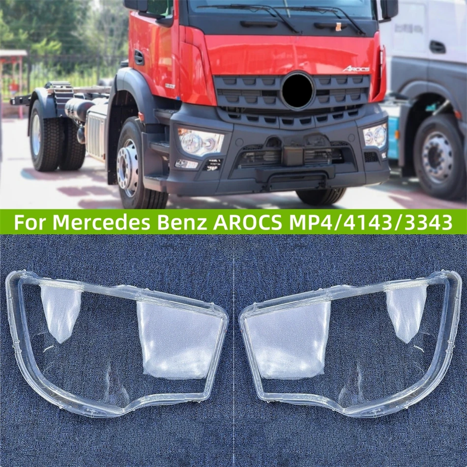 

For Mercedes Benz AROCS MP4 4143 3343 Heavy Truck Car Accessories Lampshade Headlight Glass Car Front Headlight Lens Cover Light