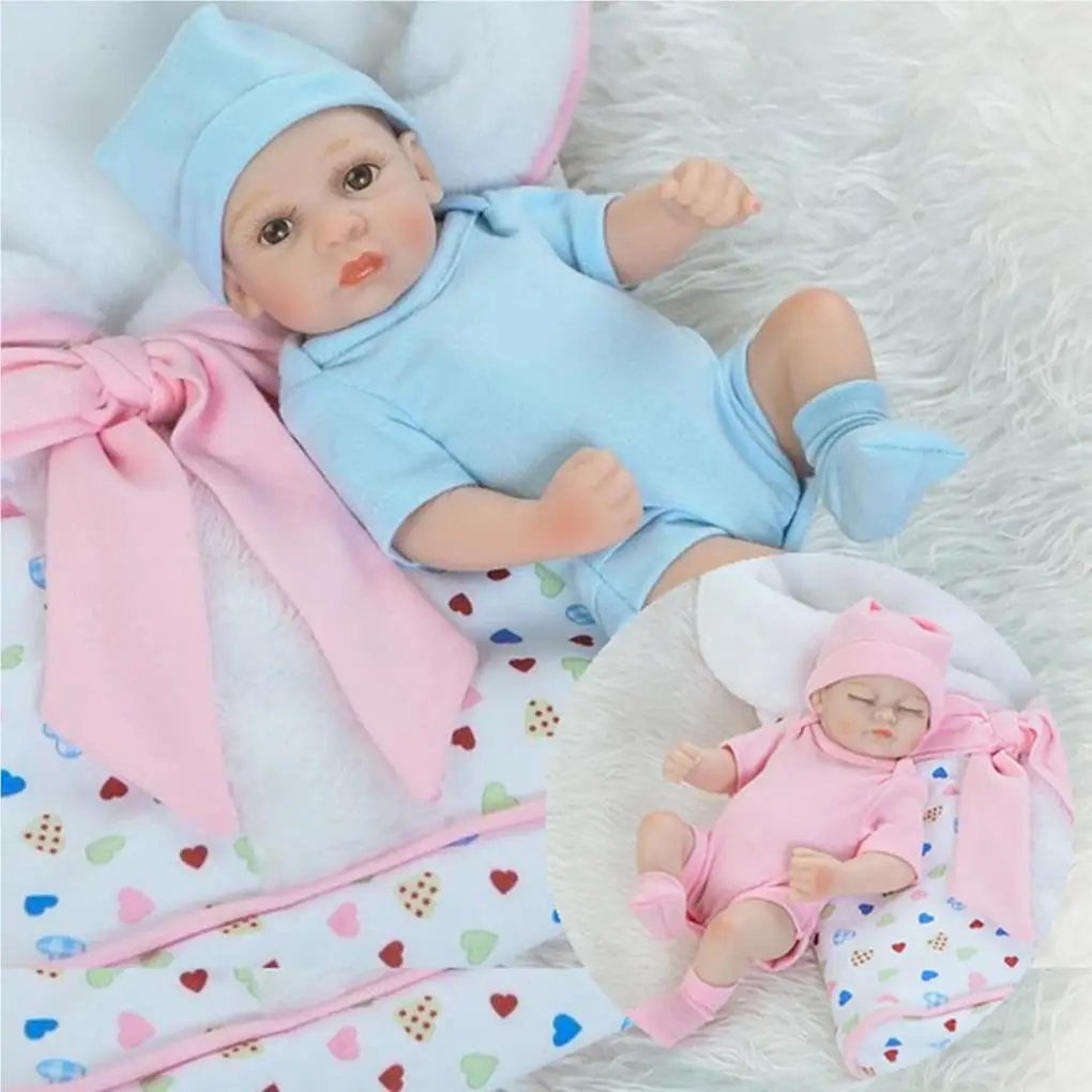 Reborn Doll Girl Toy Birthday Gift Silicone Realistic Smooth Surface Cute Looking Exquisite DIY Prop Long-lasting