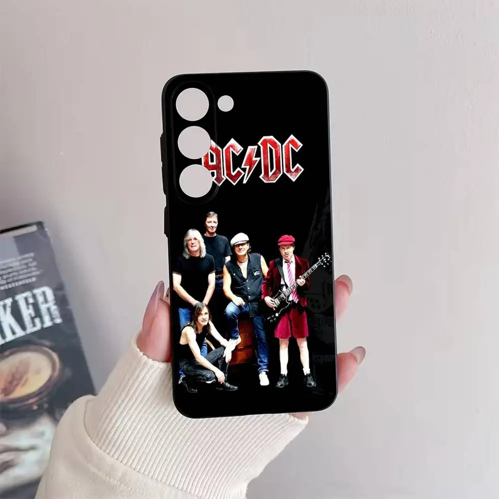 Etui A-AC Power Up D-DC na telefon Samsung Galaxy A73,72,51,53,52,71,22,5G,Note,J7,8,9, miękki czarny pokrowiec