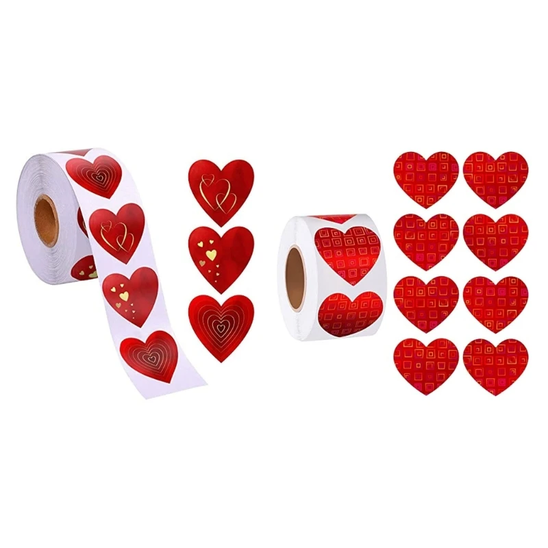 

Heart Stickers 500pcs Heart Adhesive Labels Sticker for Wedding Invitation