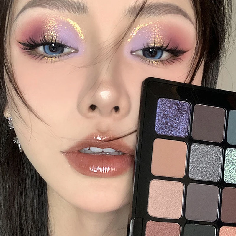 Paleta Cieni do Powiek Shimmer 40 Kolorów Cienie do Powiek Matowe Brokatowe Pigmentowe Cienie do Powiek Wodoodporna Koreańska Paleta do Makijażu Kosmetyki