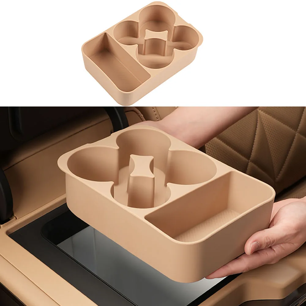 

Автомобильный центральный пульт управления, фиксирующая сетка для напитков, силиконовая накладка, противоскользящий держатель для чашки, подходит для BYD Formula Leopard 8 2024 2025