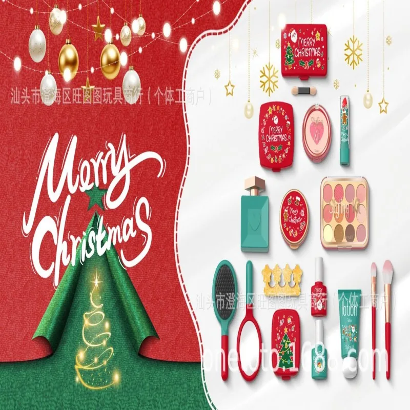 Presentes simulação acessórios de maquiagem princesa conjunto de maquiagem diy jogar casa maquiagem portátil presente brinquedos