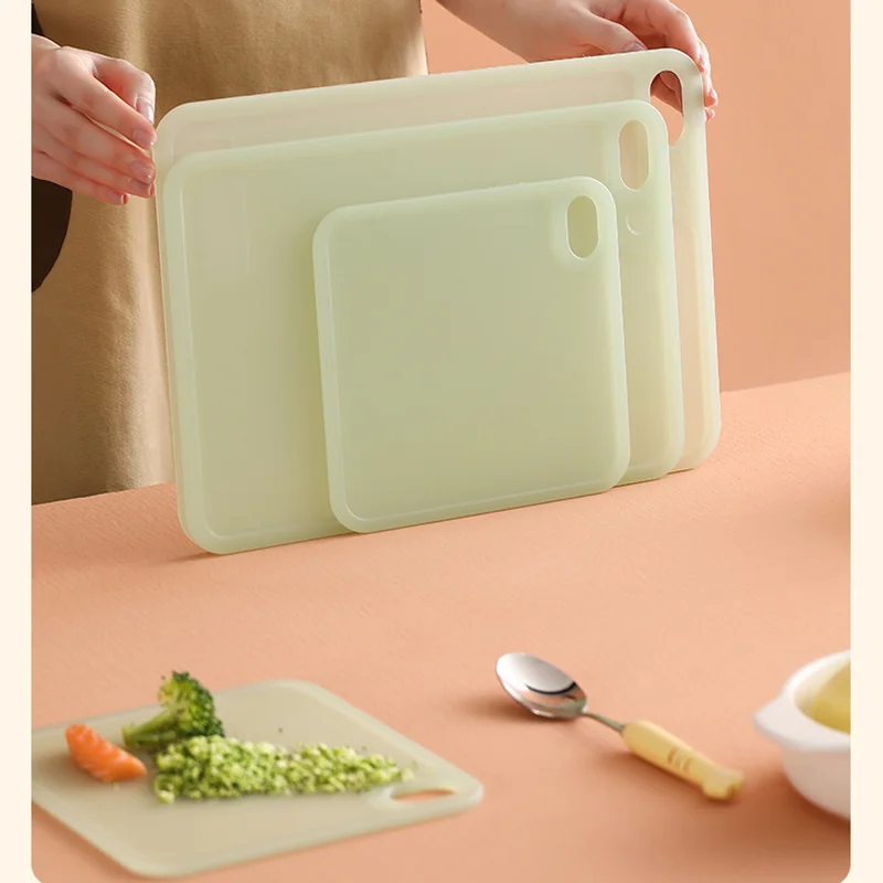 Tabla de cortar antimicrobiana de doble cara para cocina, tabla auxiliar para alimentos para bebés, sección delgada de tablas de cortar a prueba de moho