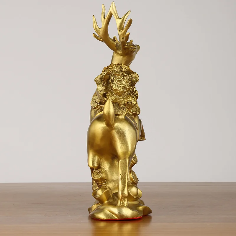 Plum Blossom Deer Bronze Statue Goes All the Way to Wealth Home Furnishing Living Room Office Desktop Crafts and Ornaments