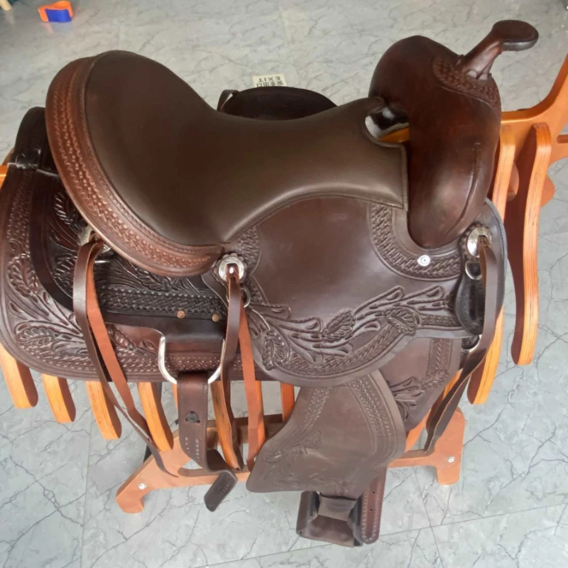 

Cowhide Carved Western Saddle, Western Saddle Treatment Others