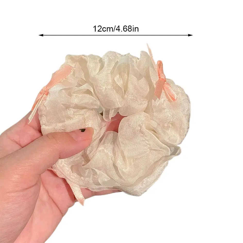 1 PC ริบบิ้นผีเสื้อสําหรับผู้หญิงหวานบัลเล่ต์สไตล์โบว์ขนาดใหญ่ลําไส้ผม Forest-Fairy เชือกผมอุปกรณ์เสริมผม