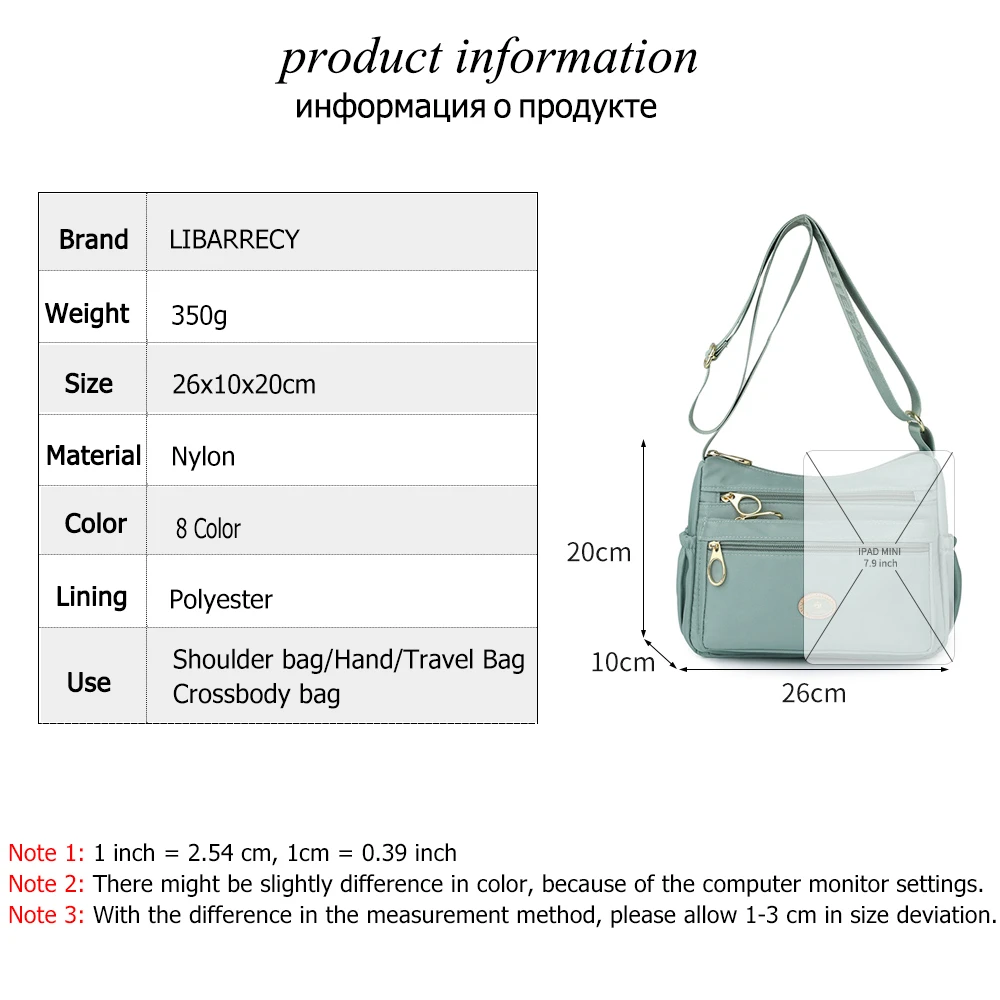 Solid Color High Quality Nylon Ladies Shoulder Bag New Small Ladies Mobile Phone Purse Fashion Women Crossbody Bags Bolso Mujer