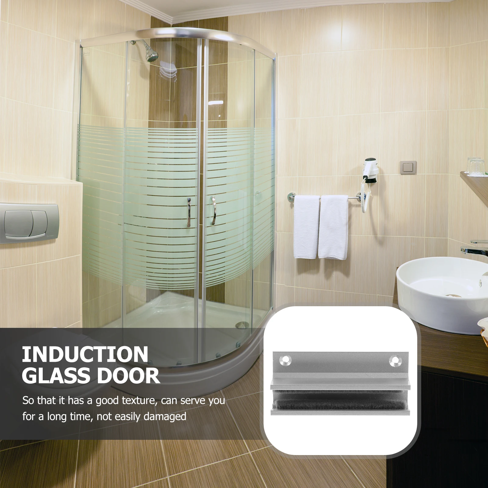 

Индукционный стеклянный дверной ограничитель, сменный ползунок для душа, угловой водозащитный кожух