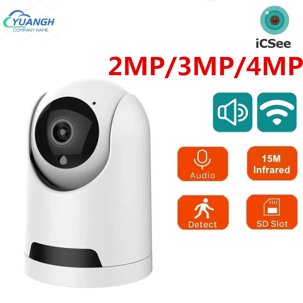 

ICSEE Min Wifi Camera HD 2MP 4MP Indoor Wireless Security Surveillance Camera Auto Tracking Baby Monitor With Motion Detection