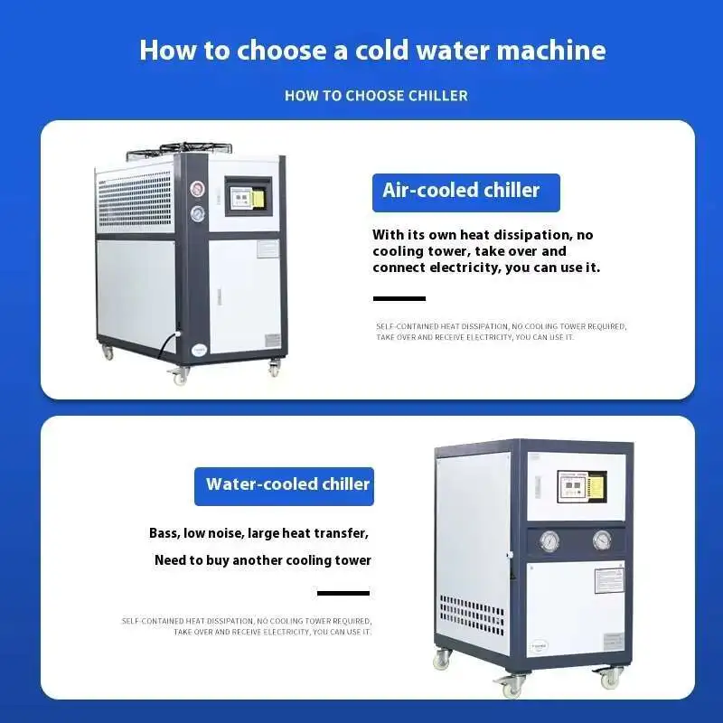 Pendingin Industri Cetakan Siklus Air, Freezer Ekstrusi Elektroplating, Botol Tiup Cetakan Injeksi 5HP Pendingin Berpendingin Udara