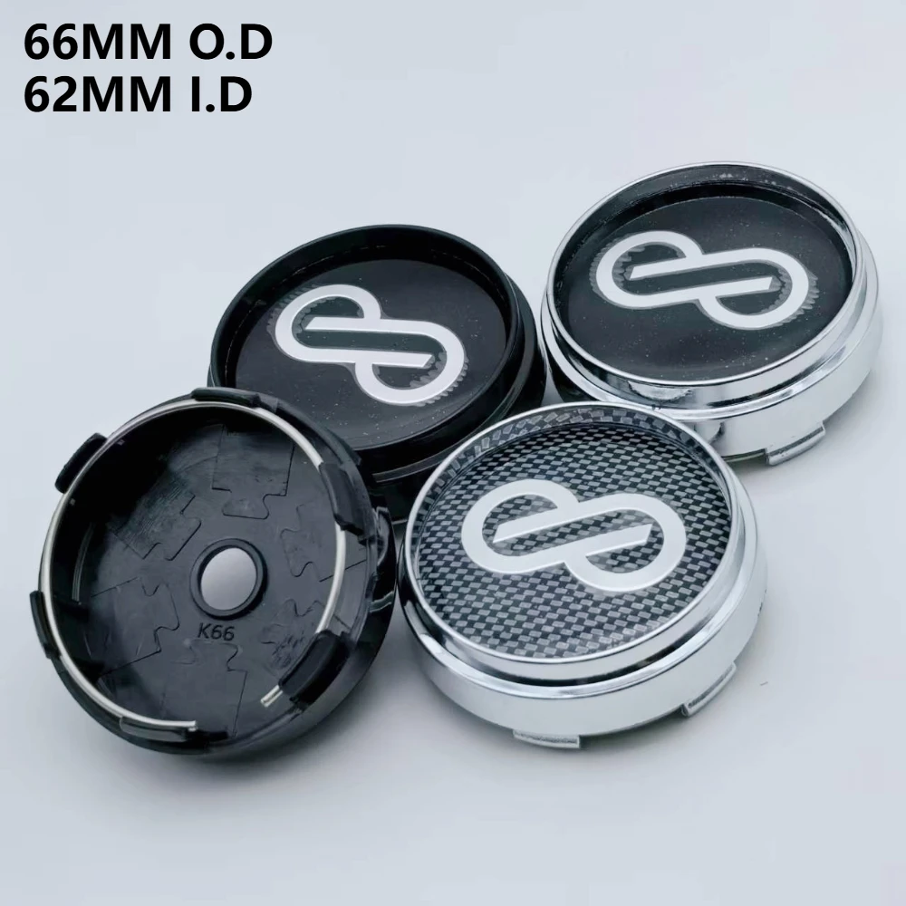 

4pcs O.D 66MM /I.D 62MM Car Wheel Center Caps With ENKEI Logo Emblem Rim Hubcaps Centre Cover Wheels Hub Lid Replace Accessories