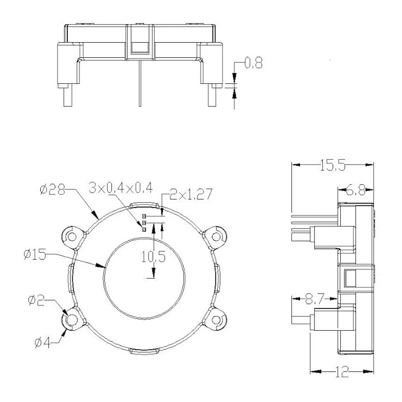 hall current sensor QN-C15S dc 100A ~1000A Out 2.5±2V pcb transformer current transducer used for new energy electric vehicles