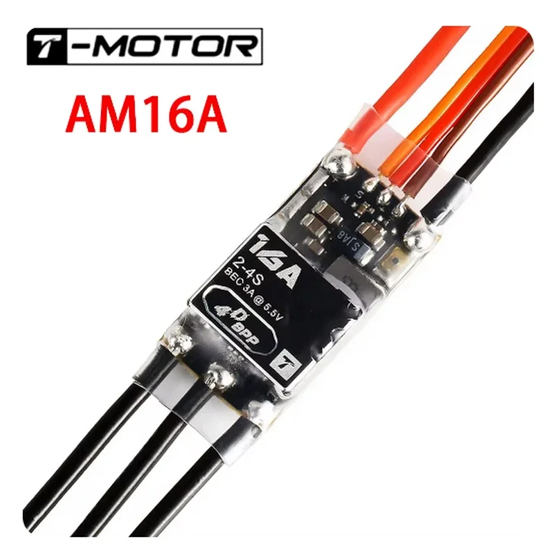 

T-MOTOR AM16A F3P 3d/4d High Refresh Rate 2-4s Lipo 40a 20a 16a 10a Bec Brushless Esc For Multi-axle Drone Aircraft Copters