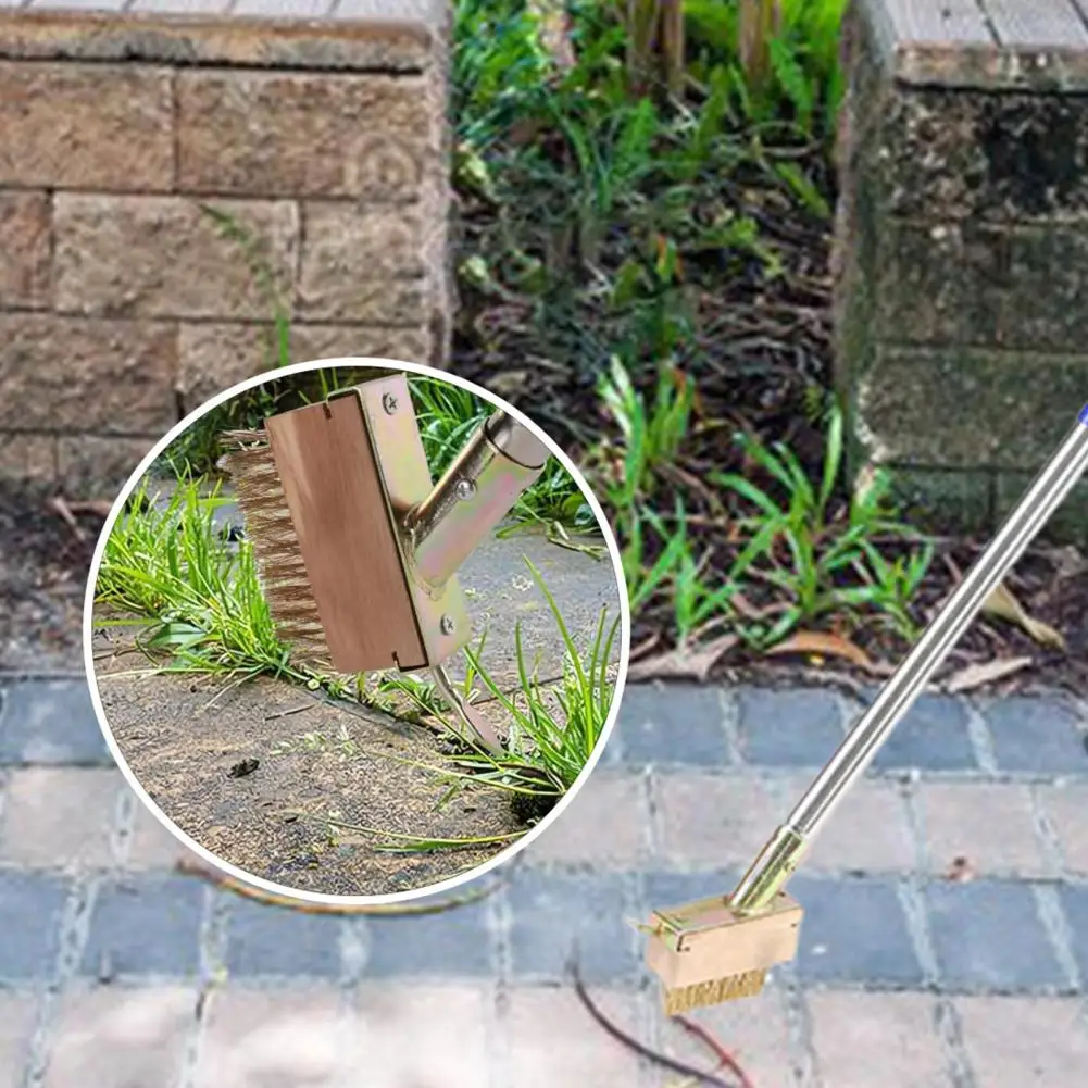 Easy Installation Weeding Tool Brass Wire Bristle Crevice Weeding Brush Head for Block Paving Patio for Grout for Effective