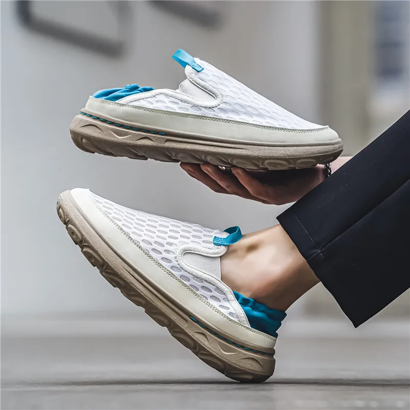 

2026 New Men's Summer Mesh Breathable Casual Shoes Non-slip Wear-resistant Lazy Shoes Driving Shoes All-match Male Footwear