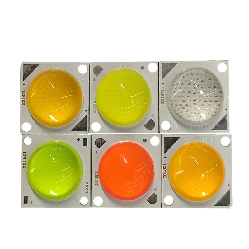 50W 30V COB Chip Light 28*28mm Led Silicone Lens COB Lamp White Red Blue Green for Spotlight Bulb DIY Flood Light Outdoor Chip
