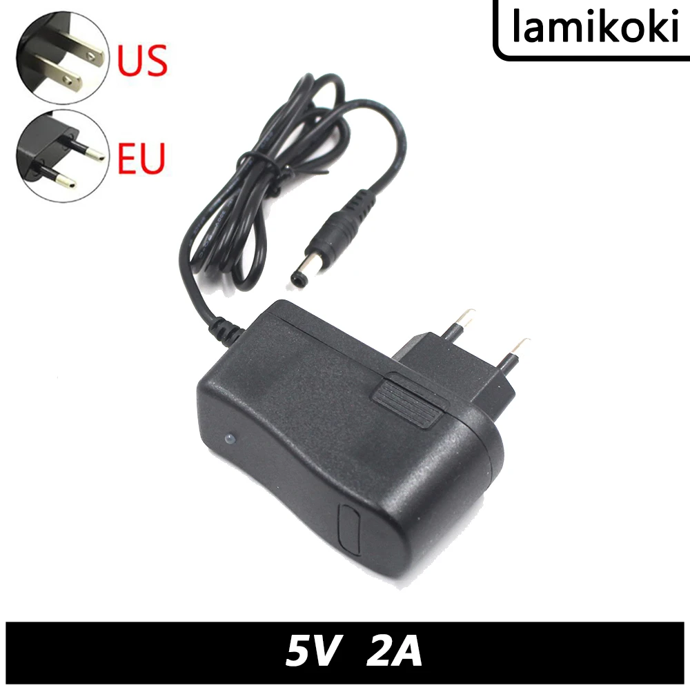 Ac/Dc Adapters AC DC Adapter 100-240V To 5V 2A Power Adapter Line Inside Positive And Outside Negative Socket 5.5*2.1MM