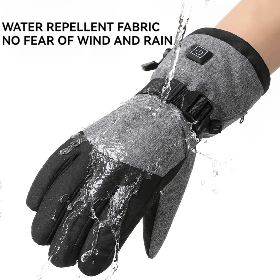 GTUBIKE ใหม่ถุงมืออุ่นไฟฟ้ารถจักรยานยนต์ฤดูหนาวถุงมืออุ่นกันน้ำความร้อนถุงมือความร้อนสำหรับสโนว์โมบิล