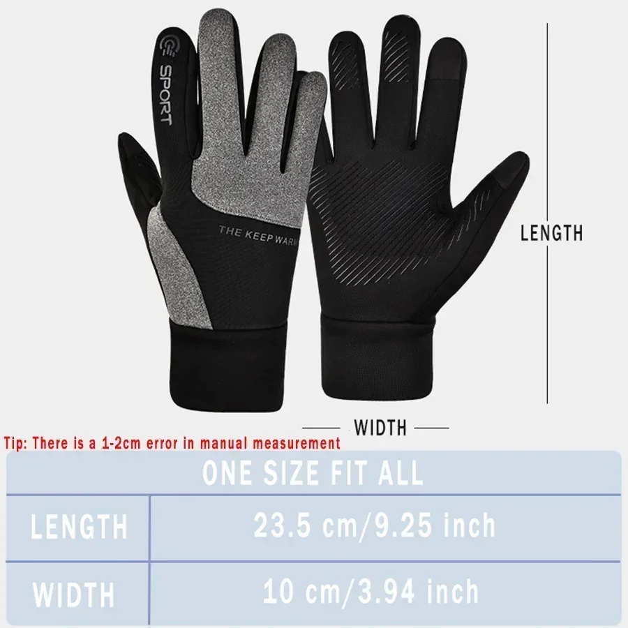 Men Women Winter Gloves Touch Screen Water Resistant Windproof Thermal for Running Cycling Driving Hiking