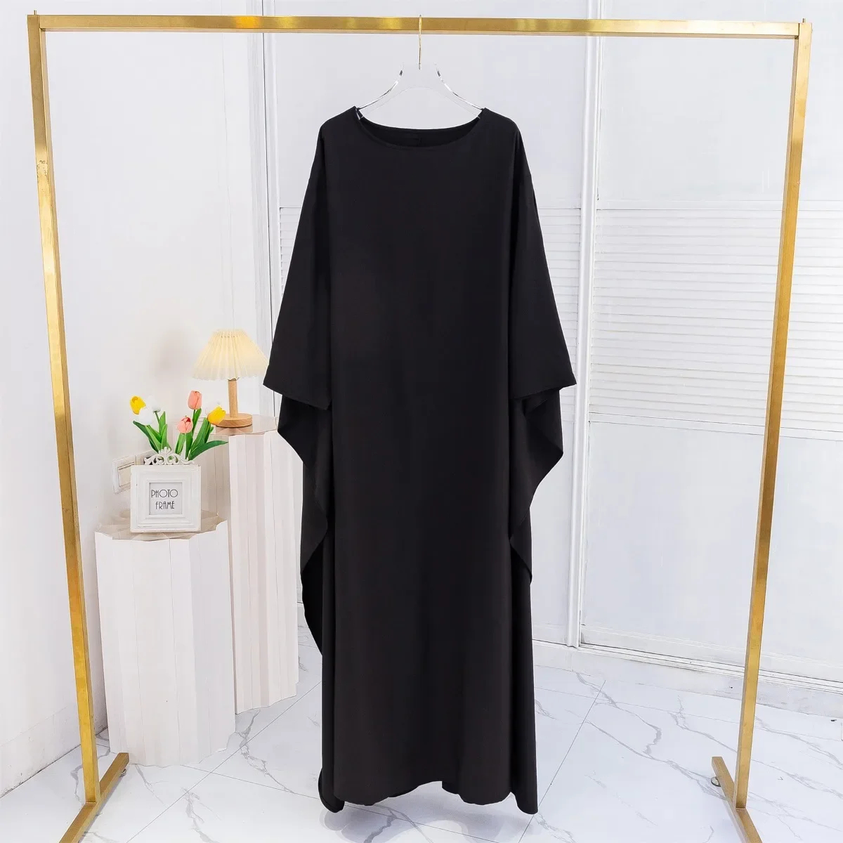 Muslim Abayas Muslim Maxi Party Dress Loose Islamic Dresses Women Jilbabs Elegant Casual Solid Robe Ramadan Dresses Kaftan