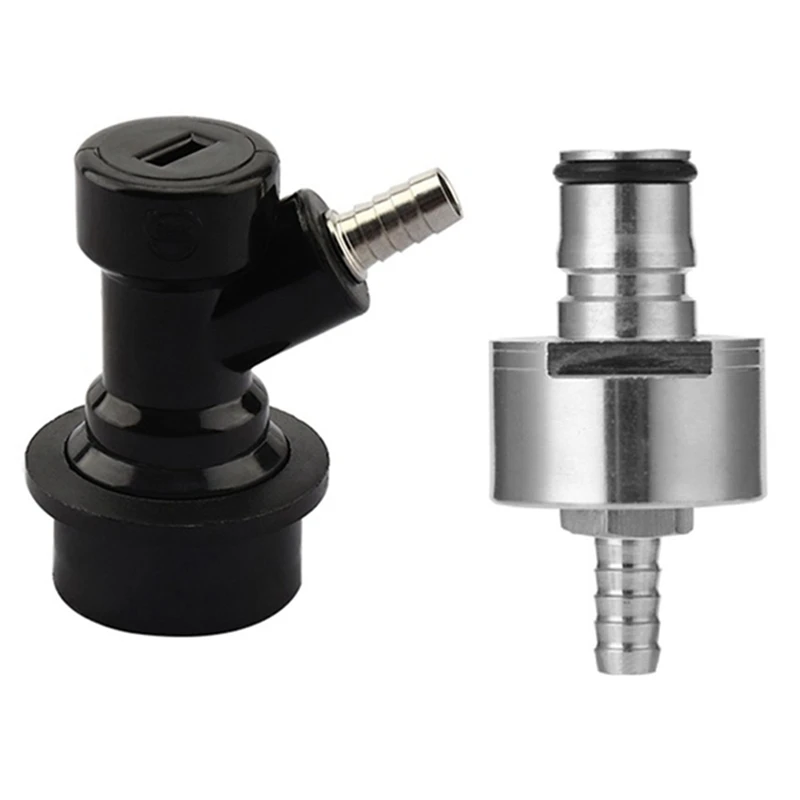 Ball Lock Disconnect Carbonation Cap - Stainless Steel Carbonation Cap with 5/16inch Barb Ball Lock Type