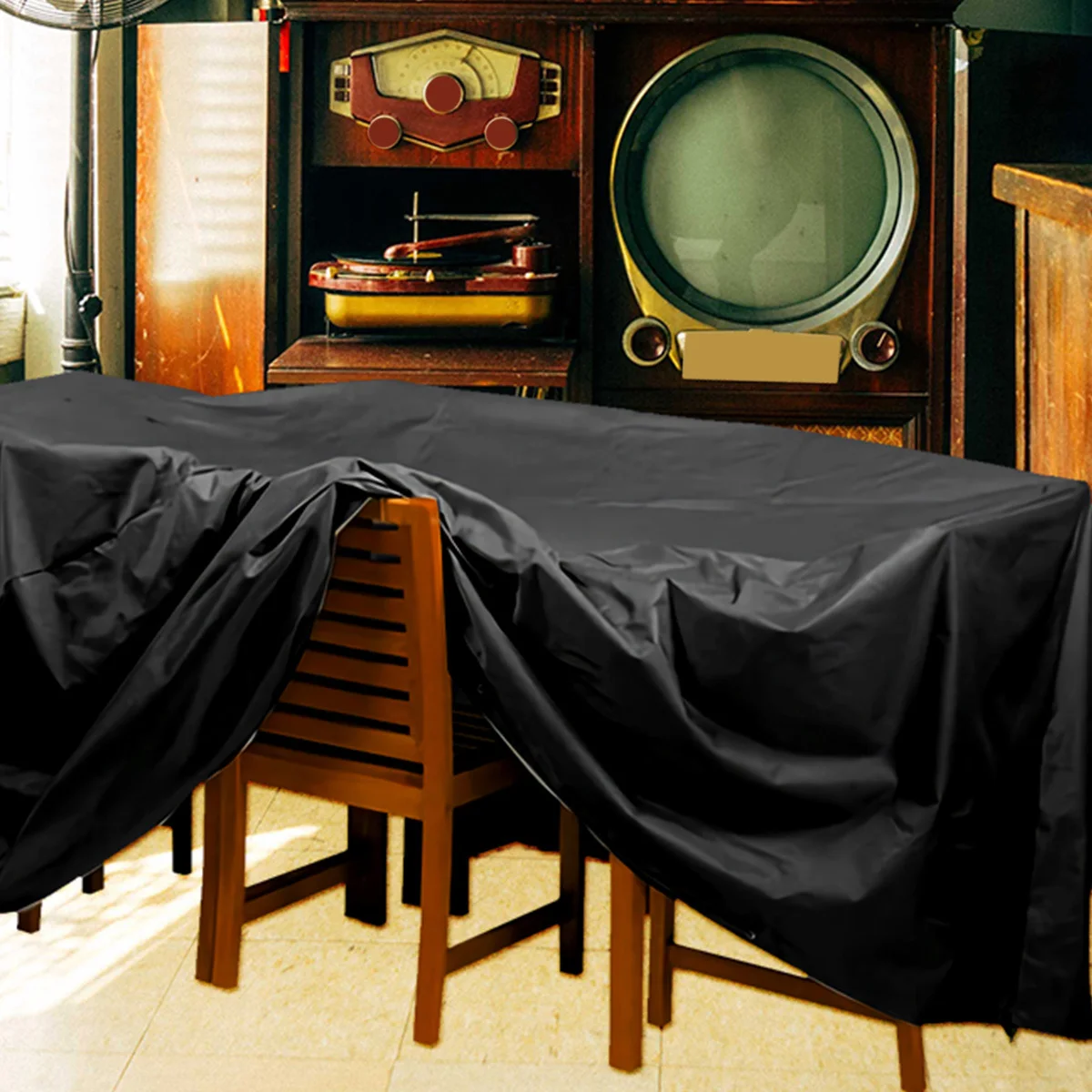 غطاء أثاث مقاوم للماء 350x260x90 سنتيمتر اضافية قوية غطاء أريكة الفناء المسيل للدموع مقاومة للرطوبة أثاث خارجي القماش المشمع #2