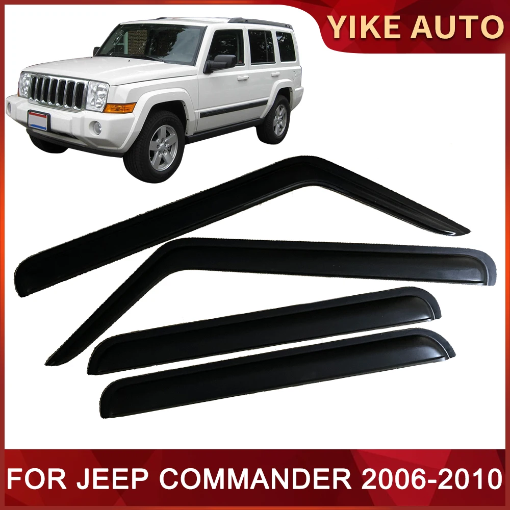 

Козырек Оконный Для JEEP COMMANDER XK 2006-2010, дверной козырек с защитой от ветра, солнца, дождя, боковые окна, ветровые дефлекторы, автозапчасти