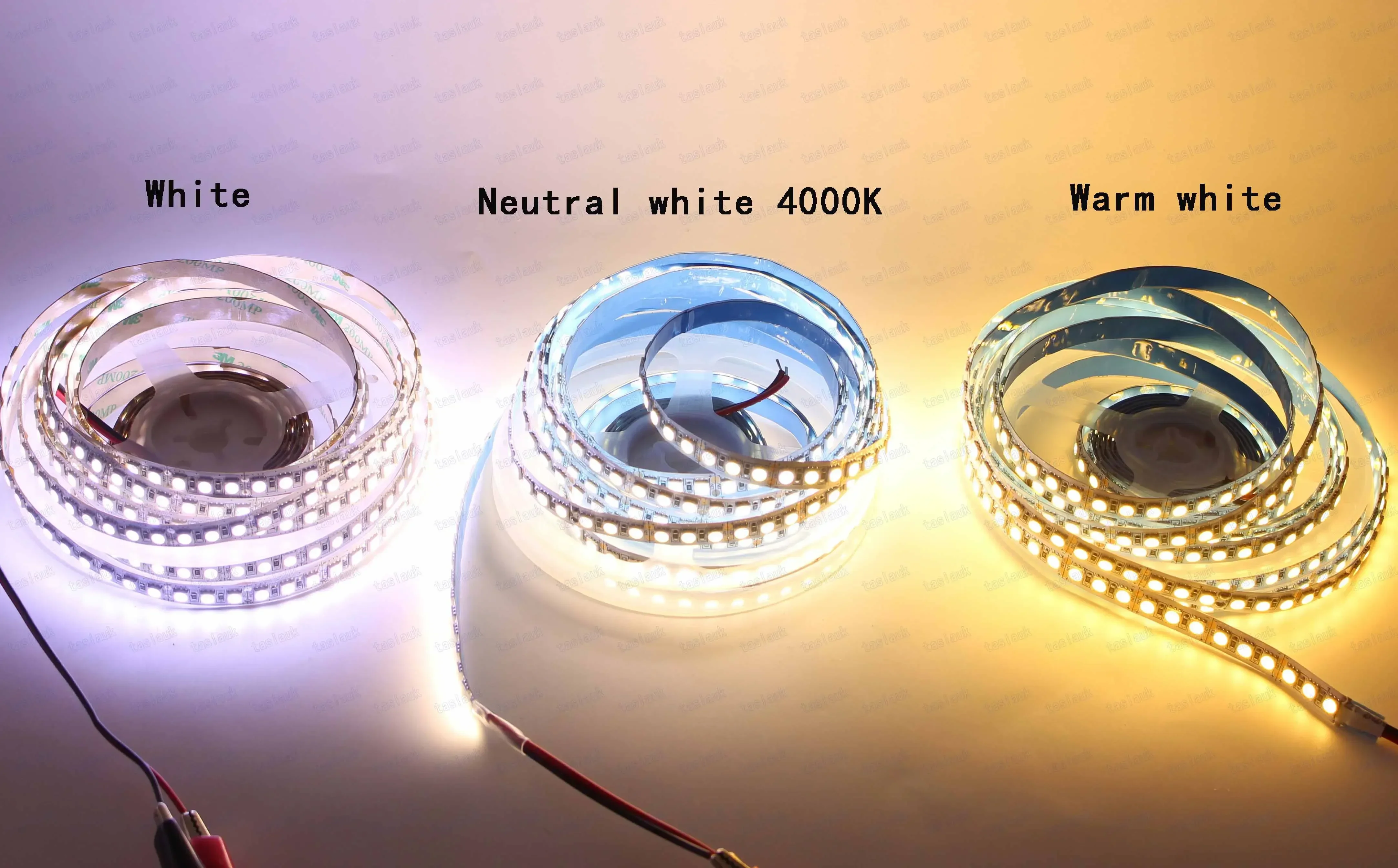 Tira de luces LED RGB, cinta Flexible de 12V, 24V, 5M, 5050, 60/120LEDs/m, CCT NW, 4000K, 5025, RGBW, blanco