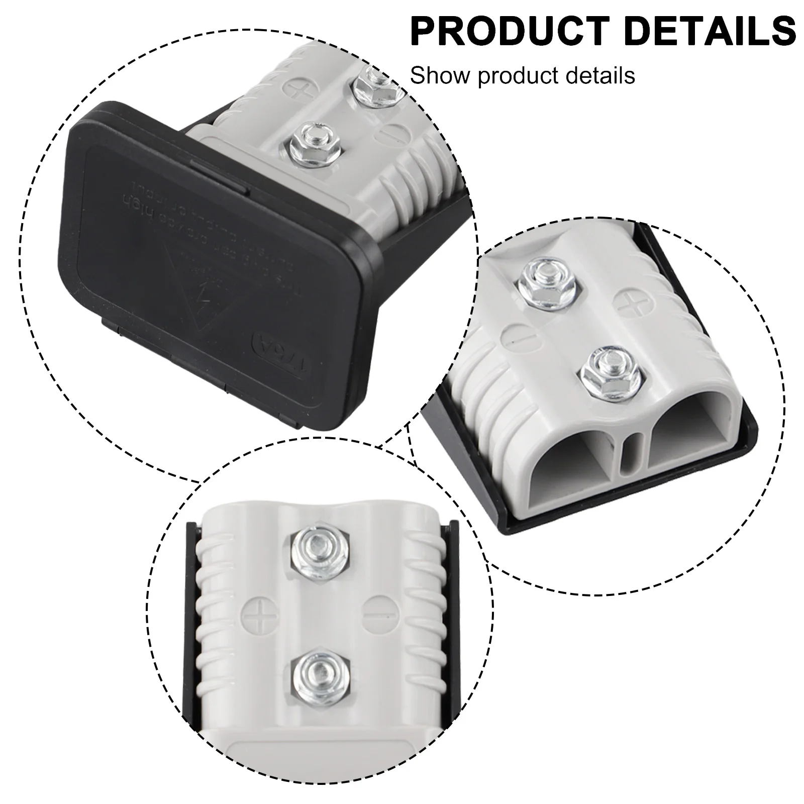 2X 175A Panel Mount Bracket Connector with Flush Cover Suitable for Caravan Electrical Connections and High Power Applications