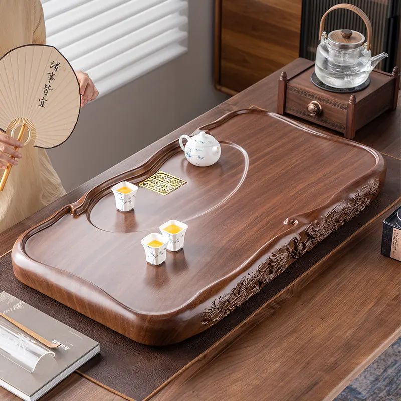 Valet Decorative Tea Tray Ceramic Serving Wooden Accessories Table Tea Tray Hospitality Tableware Bandeja Madera Home Products 2