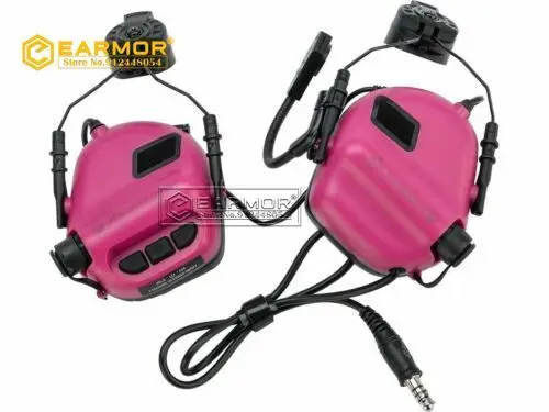 EARMOR-auriculares tácticos M32H MOD4, conjunto de adaptador de riel RAC, cancelación de ruido, comunicación de aviación, Softair