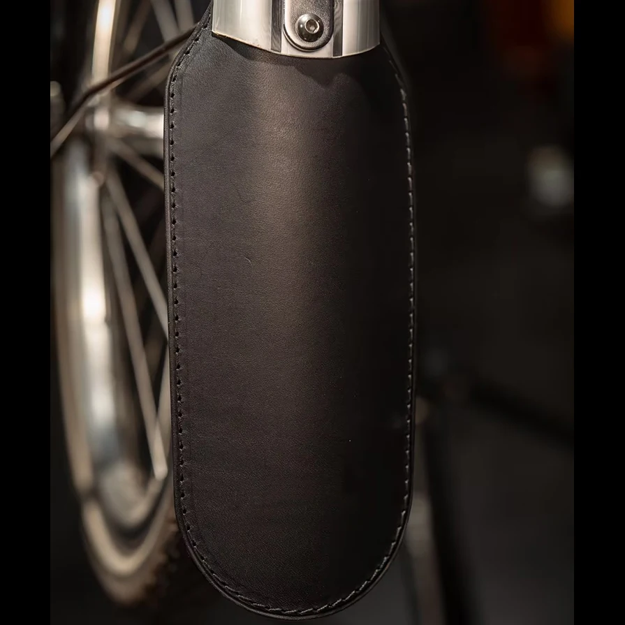 บังโคลนหนังแท้คุณภาพสูงสำหรับจักรยาน Brompton แบบพับได้ อุปกรณ์ตกแต่งและอัพเกรด