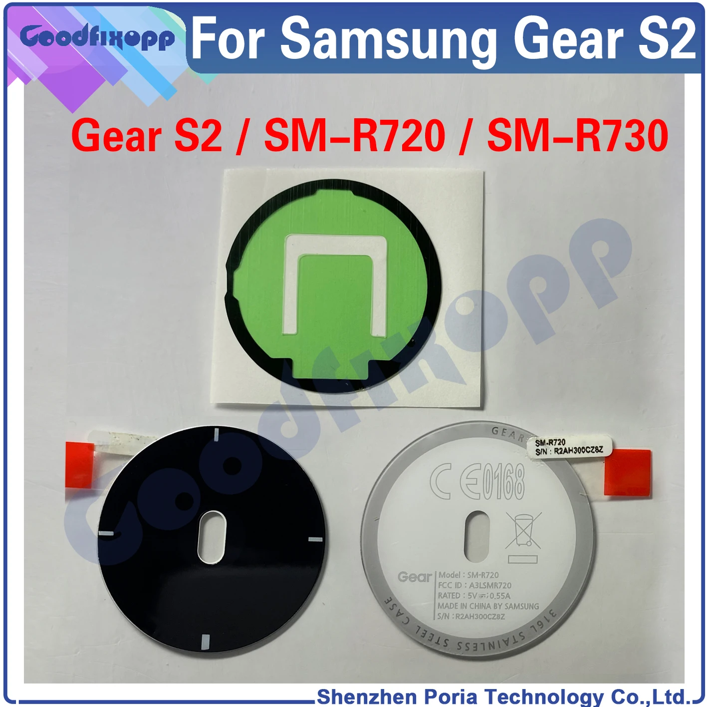 For Samsung Gear S2 Classic SM-R720 SM-R730 SM-R732 S2classic Watch Housing Shell Battery Cover Back Case Rear Cover Glass Lens