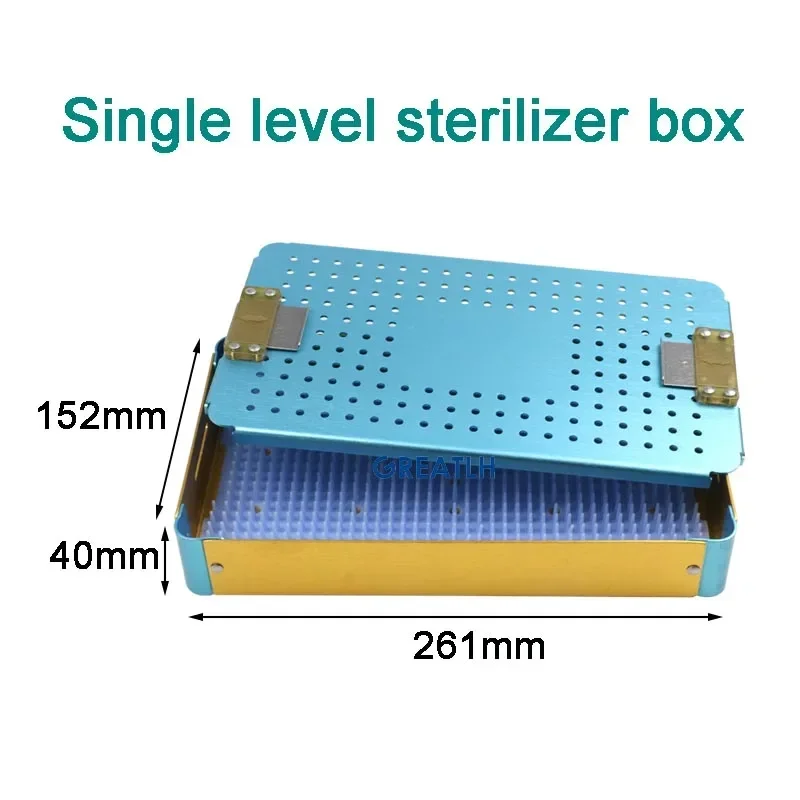GREATLH Desinfektion sbox Sterilisation schale Box Fall mit Silikon pad autoklav ierbare Box 5