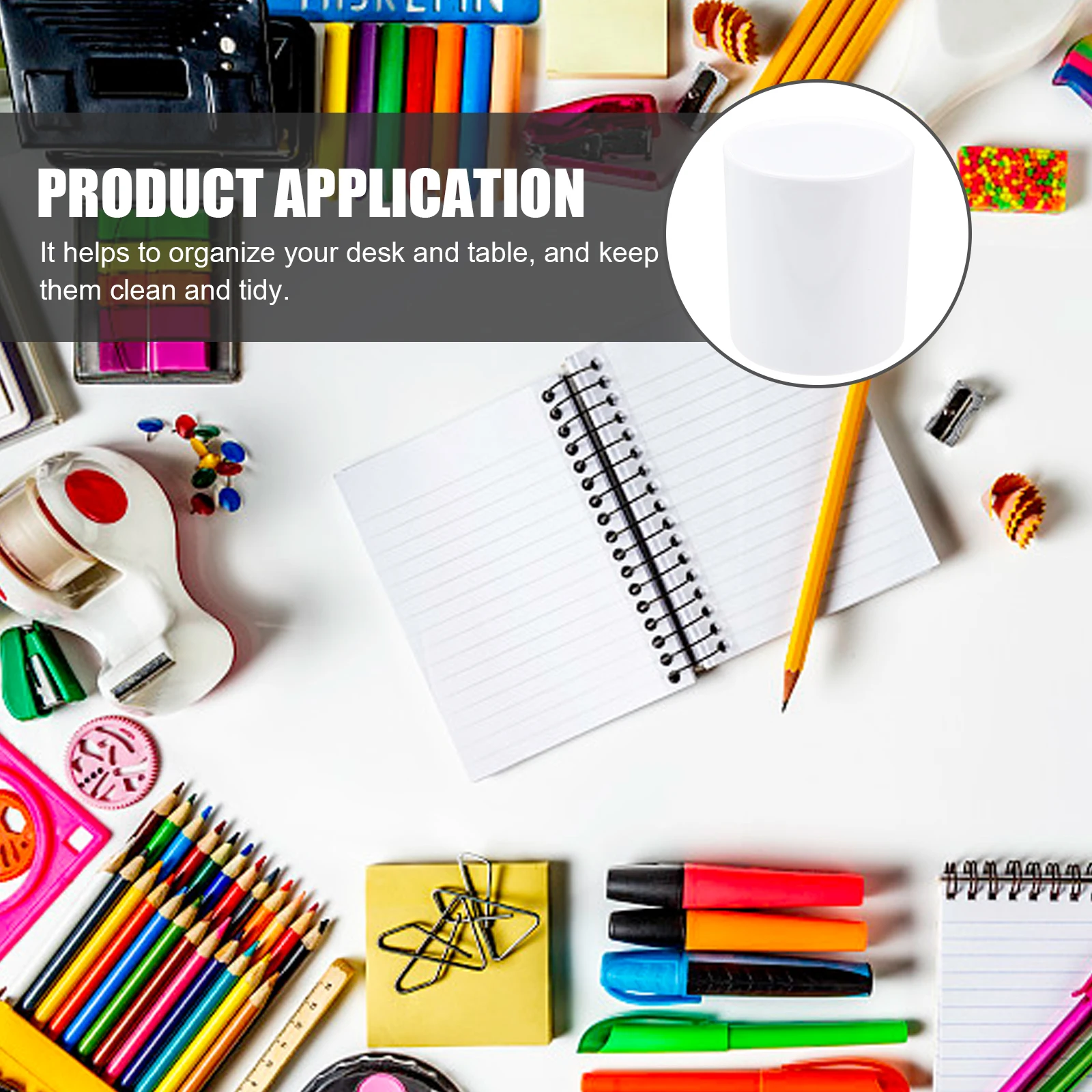 

Creative Desktop Pen Holder Organizer Pencil Makeup Brushes Storage Container Vintage Style Lightweight Practical Decorative