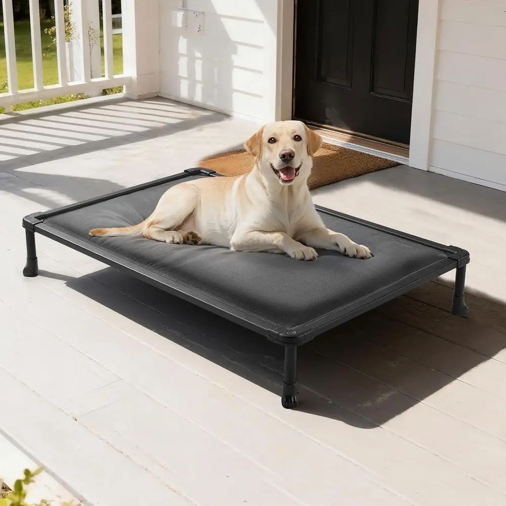 

Orthopedic Raised Dog Bed with Soft Padding, Durable and Waterproof, Suitable for Indoor/Outdoor or Crate, 41-Inch Grey