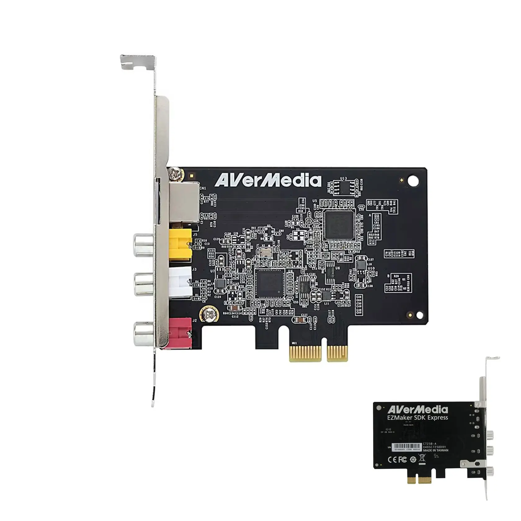 Video Capture Card AV PCI E DVR Card C725B for AverMedia  AV/S Terminal HD Video Monitoring Analog