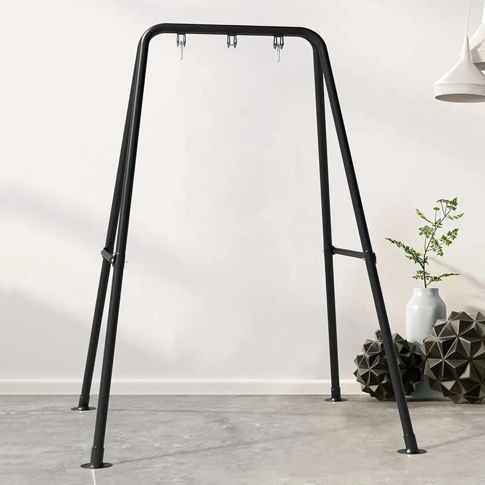 

Swing Stand,Heavy Duty Hanging Chair Stand,A-Frame Metal Swing Sets For Backyard,Hammo Stand For Balcony, Patio, Terrace, Holds