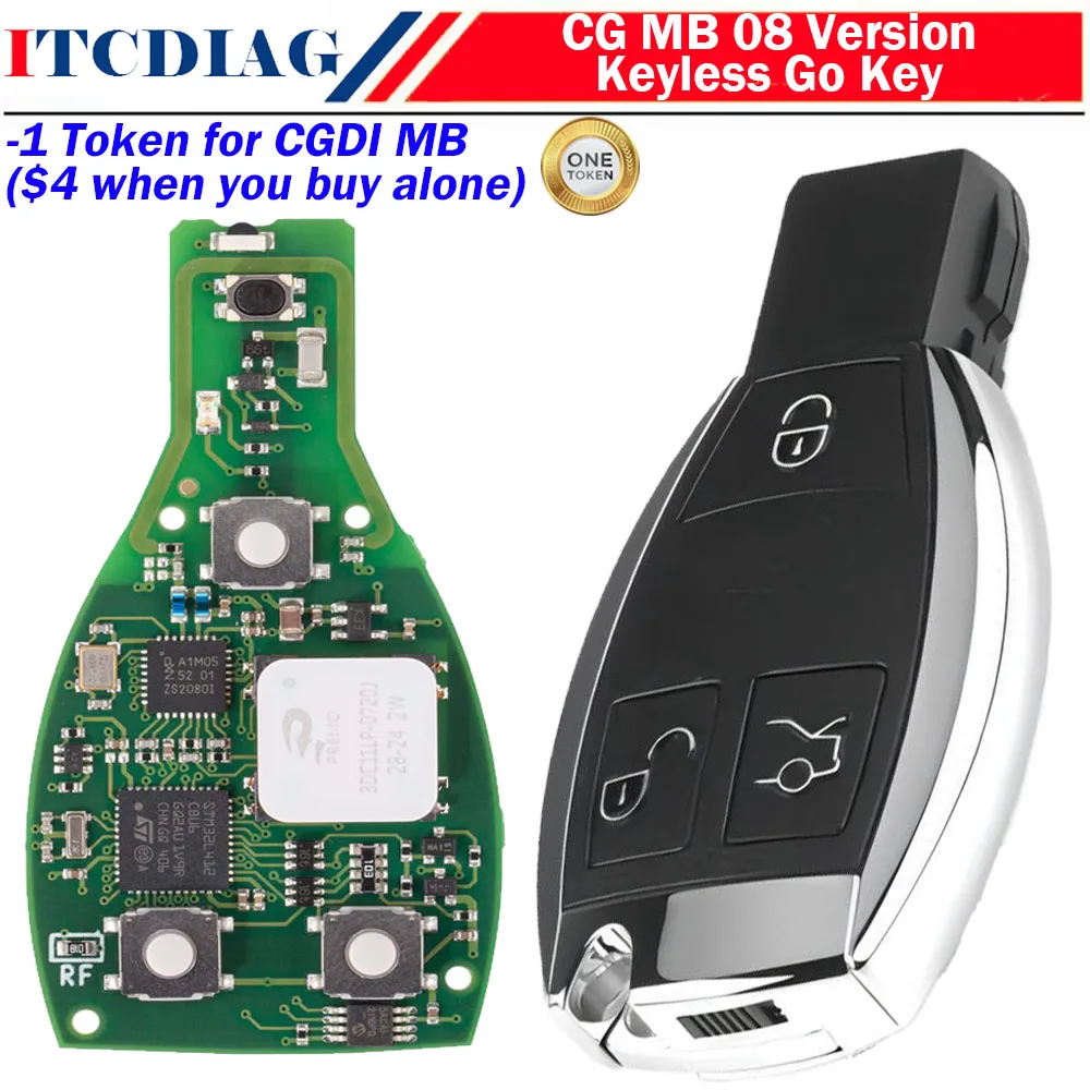 

CG MB 08 Version Keyless Go Key With Shell For Mercedes Benz W164 W221 W216 W251 2005-2010 315/433MHz Support CGDI MB Programmer