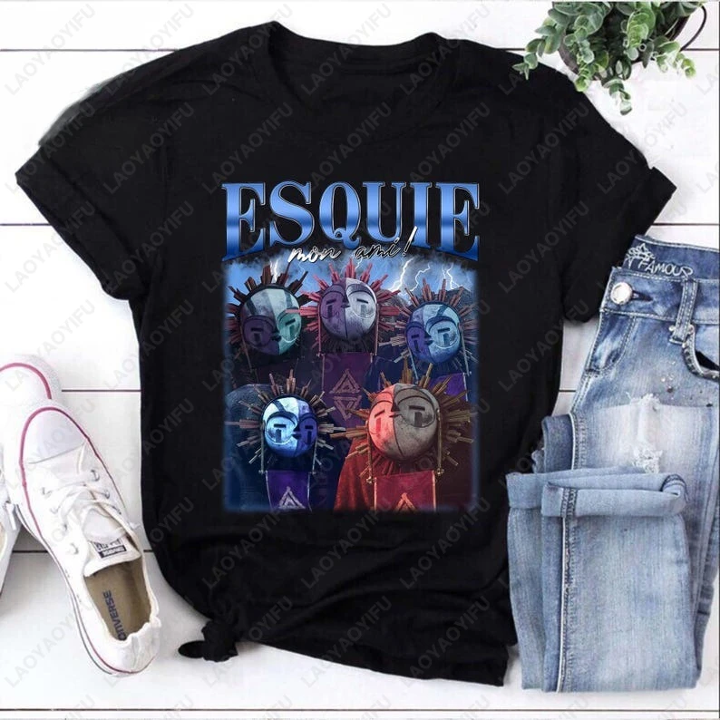 Mon Ami Clair Obscur Expedition 33 Gaming Tees Dark Fantasy Rpg Gamer تي شيرت عاشق هدية لعبة فيديو جرافيك مضحك ملابس علوية من القطن