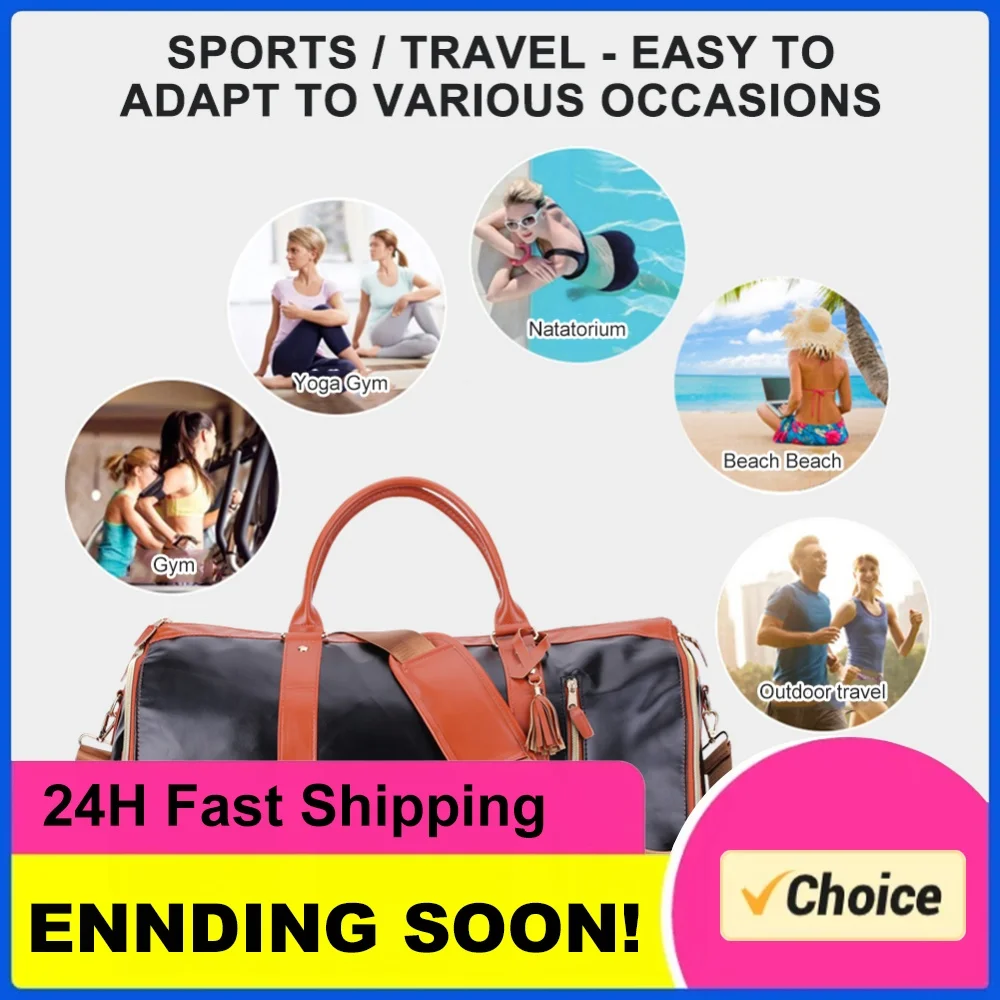 Hanging Suit Bag Multifunctional Yoga Sports Handbag Large Capacity Foldable Wear- Accessories for Men Women