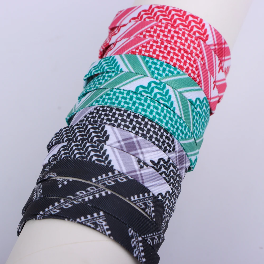 1/4/12 قطعة وشاح عربي نمط سوار منسوج للنساء الرجال اليدوية العرقية موجة نقطة الملونة أساور مطوية زوجين مجوهرات هدايا