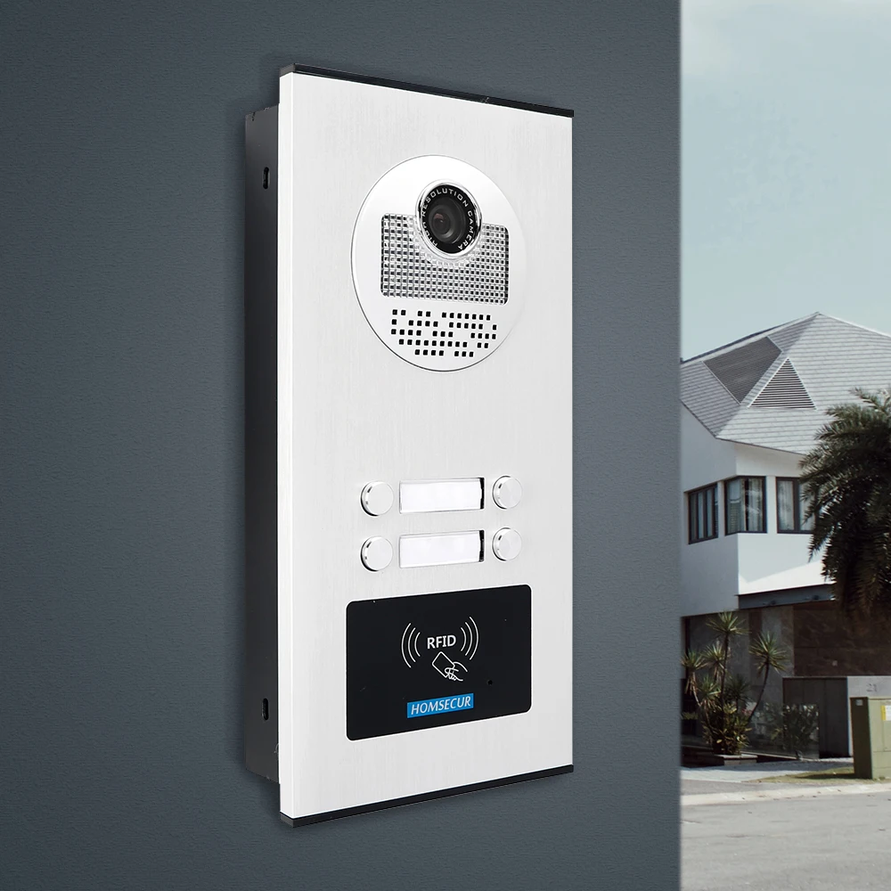 (Not Standalone) HOMSECUR 530C-4 Outdoor Camera ID Access For XSL Video Door Phone Intercom Doorbell 4 Families